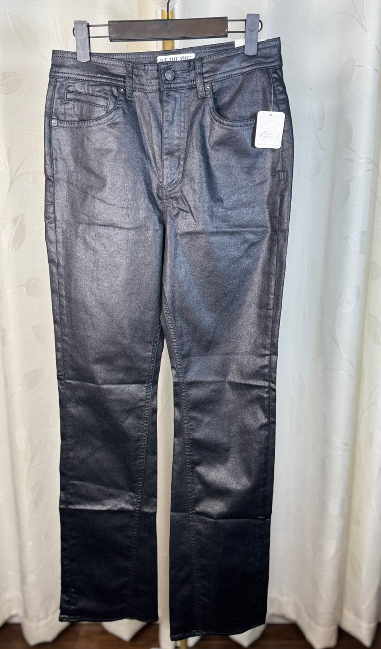 Free People Xena High Rise Slim Fit Pants, Size 28